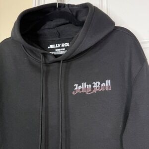 Jelly Roll Tour Hoodie Mens Medium Black Knees Down When The Devil Come Calling